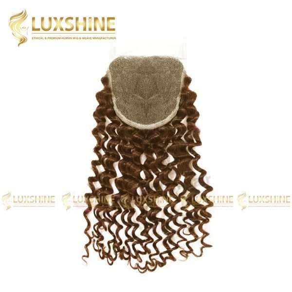 lace closure loose curly dark brown luxshinehair 01 2