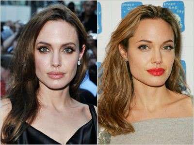 natural hair color of Angelina Jolie