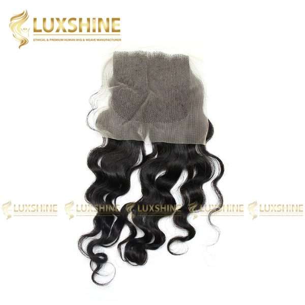 natural wavy black closure wig luxshinehair 01