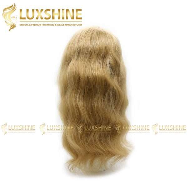 natural wavy blonde full lace wig luxshinehair 01