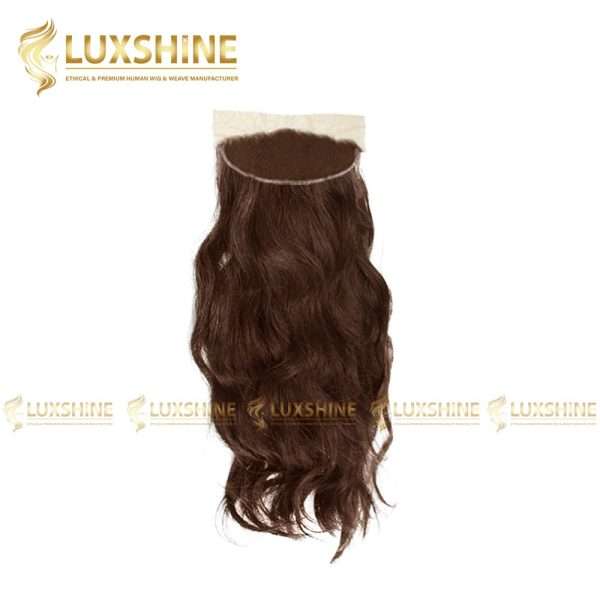 natural wavy dark brown front wig luxshinehair 01