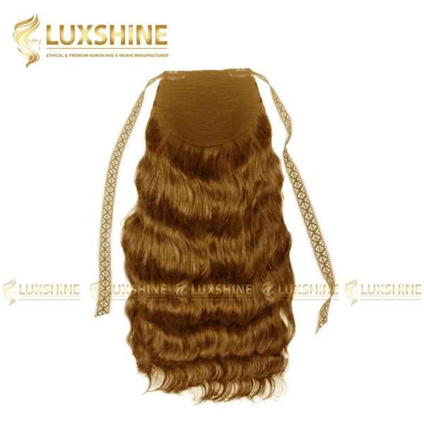 ponytail body wavy light brown luxshinehair 01 2