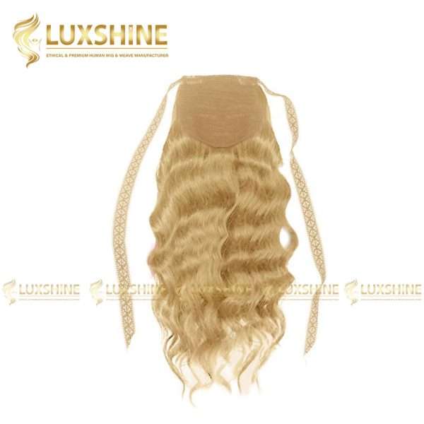 ponytail loose wavy blonde luxshinehair 01 2