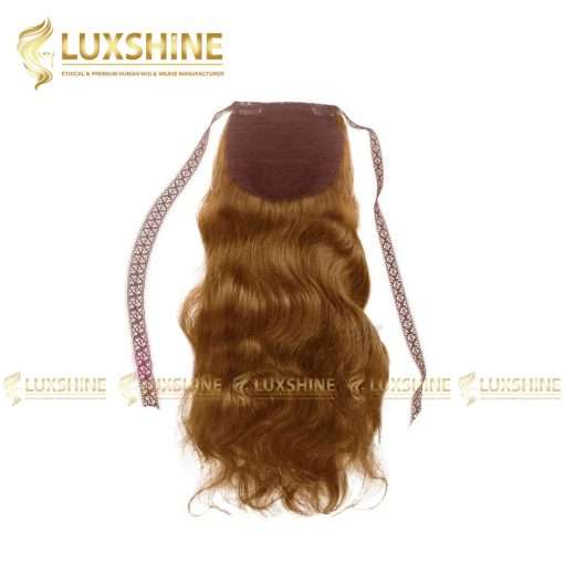 ponytail natural wavy light brown luxshinehair 01 2