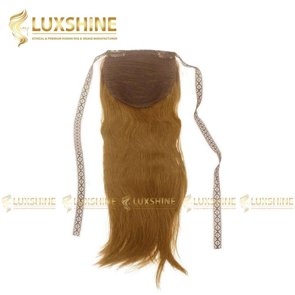 ponytail straight light brown luxshinehair 01