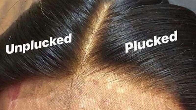 Pre-plucked hairline and no pre-plucked hairline