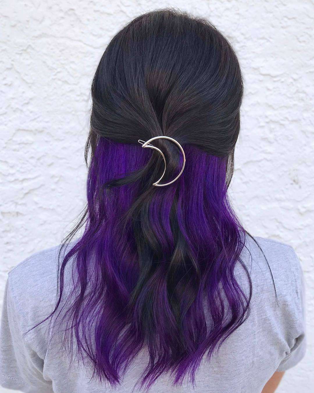 purple peekaboo hair