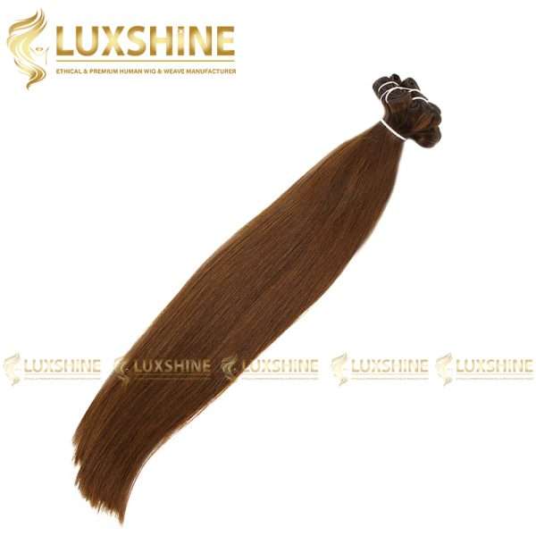 straight dark brown weave luxshinehair 1