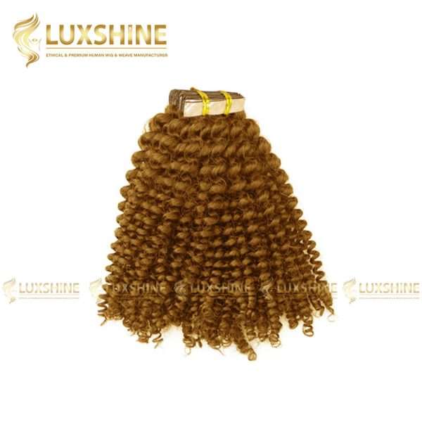 tape in kinky curly light brown luxshinehair 01 2