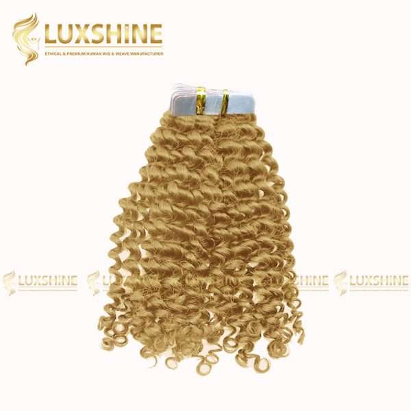 tape in loose curly blonde luxshinehair 01 2