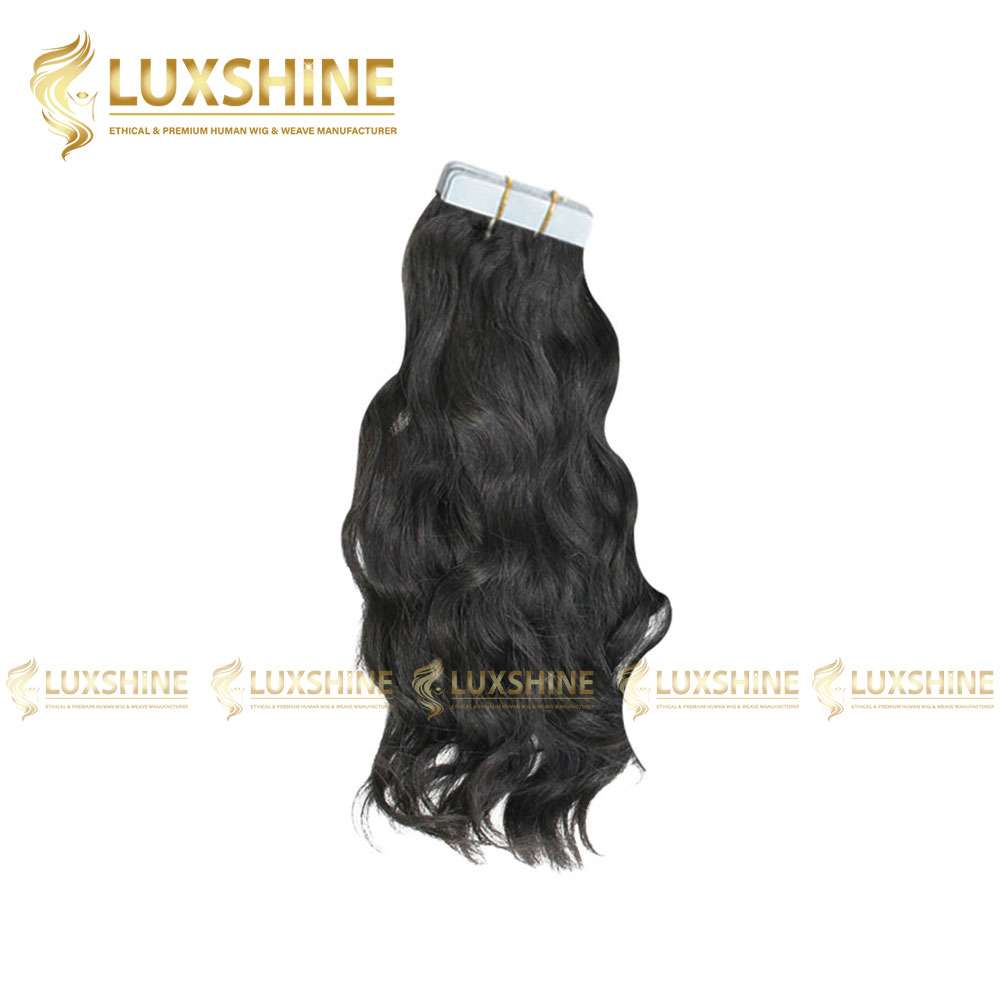 Natural Wavy Black Tape-in hair extensions - Luxshinehair