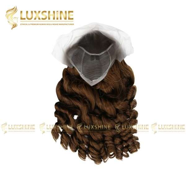 twist curly dark brown front wig luxshinehair 01