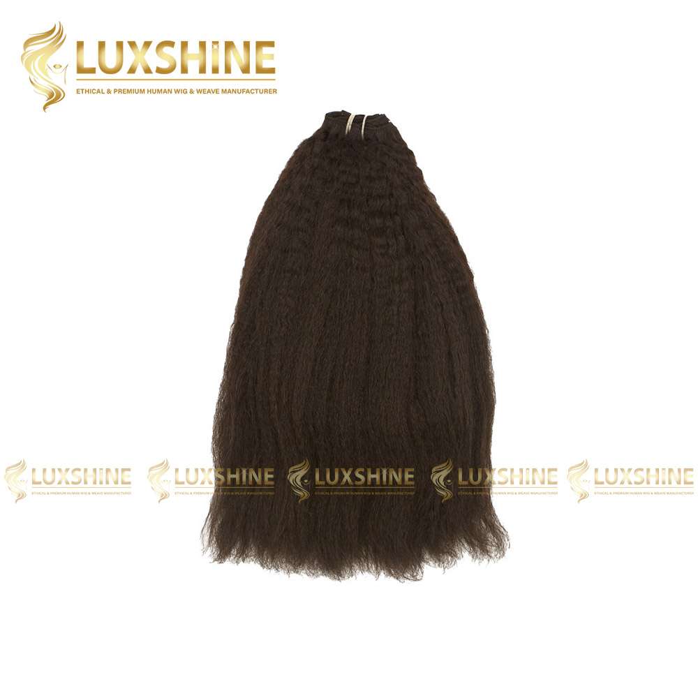 weave kinky straight dark brown luxshinehair 01