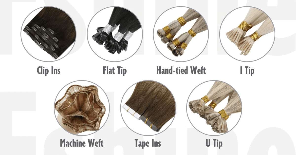 The different types of hair extensions